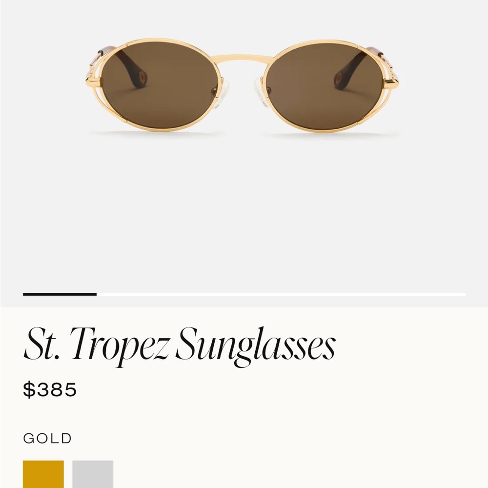 AUREUM Gold Oval Sunglasses